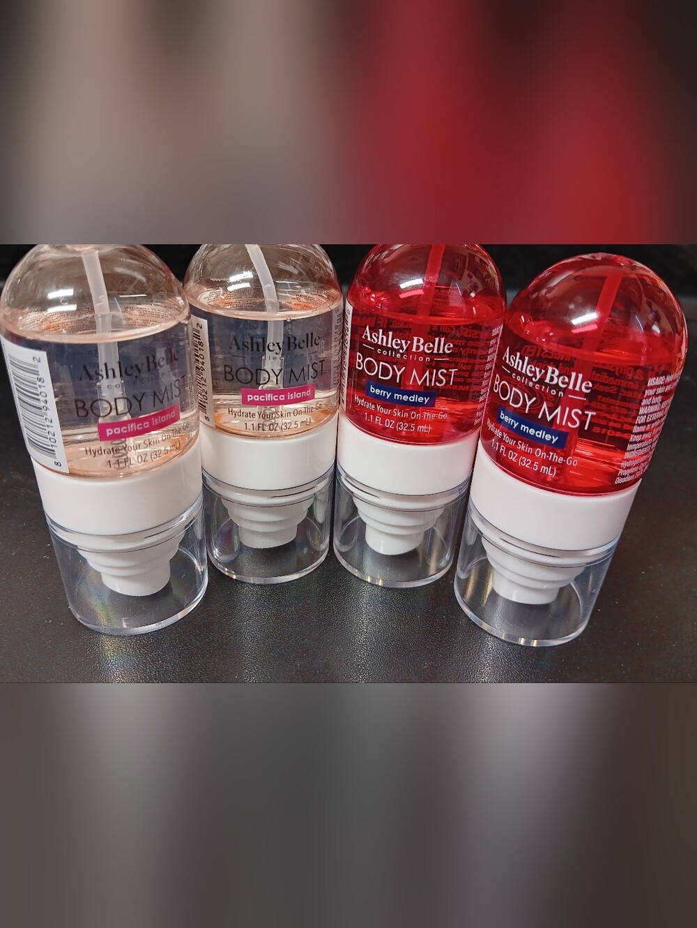 4 Body Mist Sprays  - Berry Medley & Pacifica Island